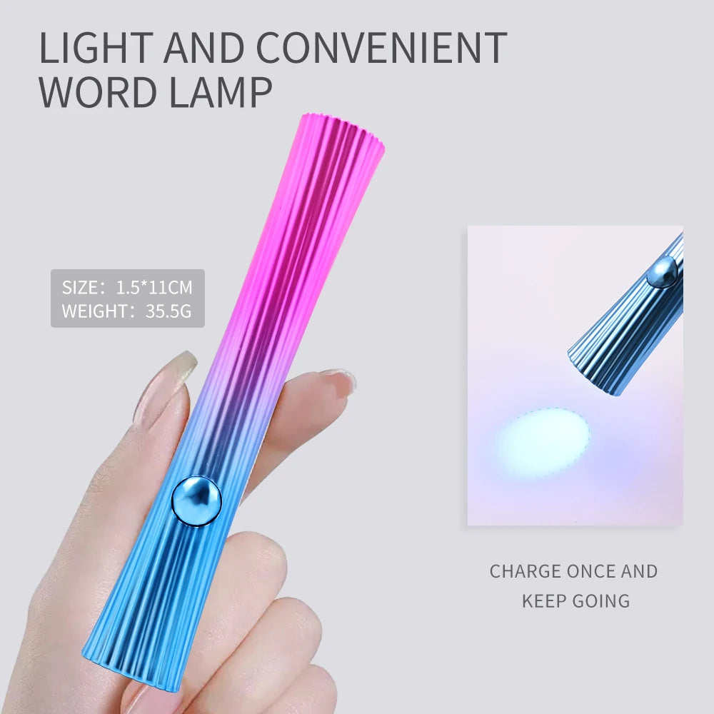 UV Nail Lamp Dryer Machine Portable USB Rechargeable UV LED Nail Quick Drying Light Handheld Manicure Lamp For Gel Varnish Tools - NJPH Best Selling 