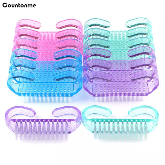 50Pcs/Lot Cleaning Nail Brush Tools Colorful Plastic Dust Cleaner Brushes Nail Art Manicure Pedicure Powder Soft Remover - NJPH Best Selling 