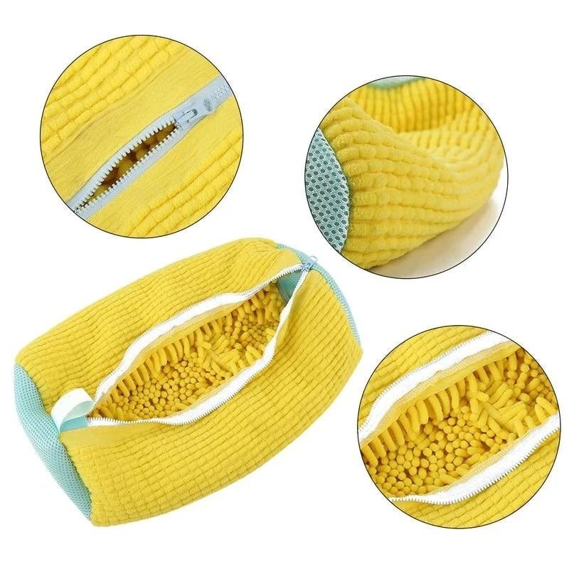 1/2PCS Washing Shoes Bag Cotton Laundry Fluffy Fibers Easily Remove Dirt Washing Bags Anti-Deformation Shoes Clothes Organizer - NJPH Best Selling 