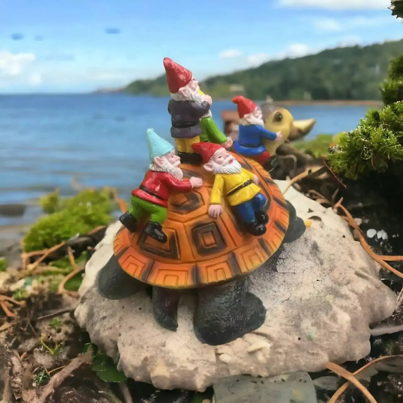 Garden Gnome Turtle Statues Yard Art Resin Figurine Decorations For Outdoor Garden and Patio Lawn - NJPH Best Selling 