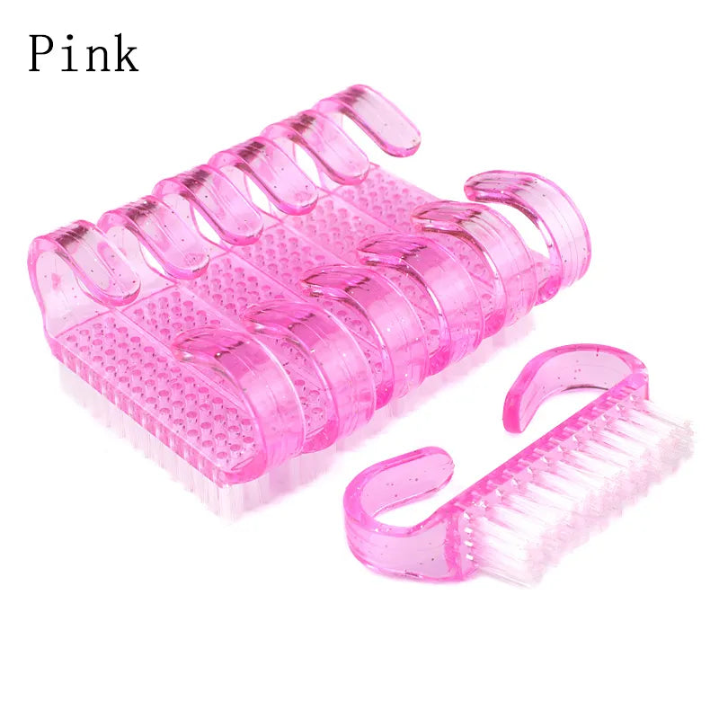 50Pcs/Lot Cleaning Nail Brush Tools Colorful Plastic Dust Cleaner Brushes Nail Art Manicure Pedicure Powder Soft Remover - NJPH Best Selling 