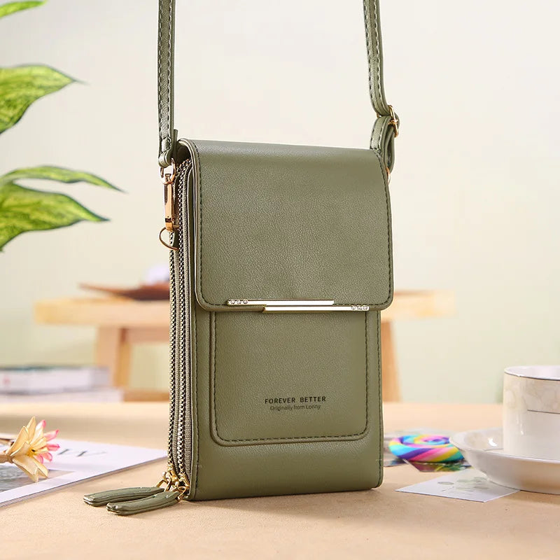 Fashion Handbag Bag of Women Soft Leather Girls Women's Bag Small Wallets Touch Screen Cell Phone Purse Crossbody Shoulder Bag - NJPH Best Selling 