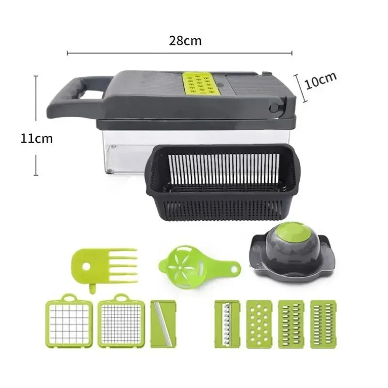 14/16 in 1 Multifunctional Vegetable Chopper Handle Food Grate Food Chopper Vegetable Slicer Dicer Cut Kitchen Items cocina - NJPH Best Selling 