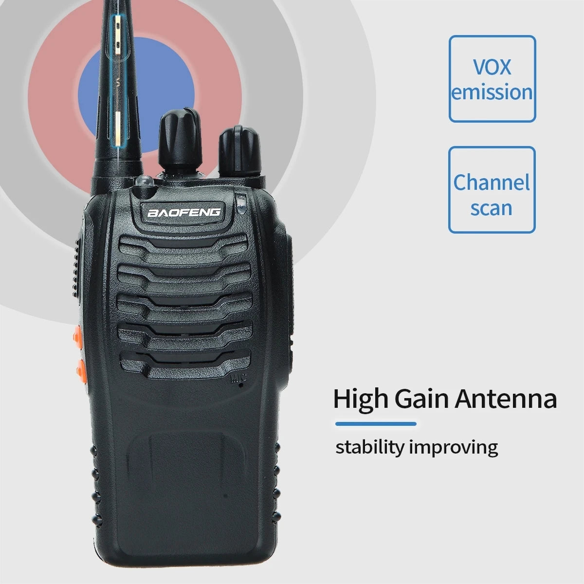 2/4PCS Baofeng BF-888S 12W Walkie Talkie Dual Band Portable Long Range Standby UHF 400-470MHz USB Ham Two Way Radio for Hunting - NJPH Best Selling 