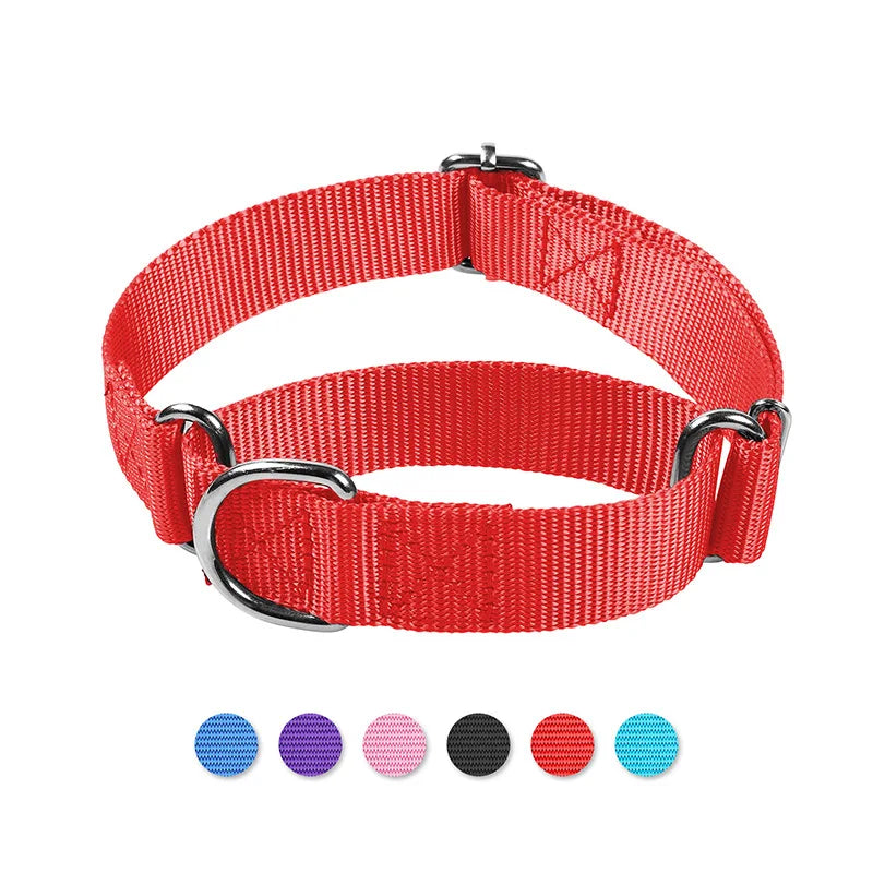 Dog Collar Adjustable Nylon Anti-Punch Pet Collar with Metal D Ring Strong & Durable for Medium & Large Dogs Training Dog Collar - NJPH Best Selling 