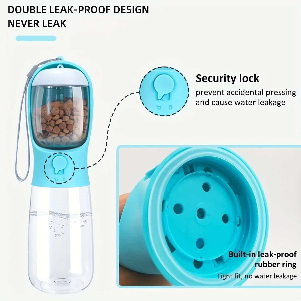 Portable Dog Cat Water Bottle with Storage Food and Water Container for Puppy Pets Feeder Bowl Outdoor Travel Pet Drinking Bowls - NJPH Best Selling 