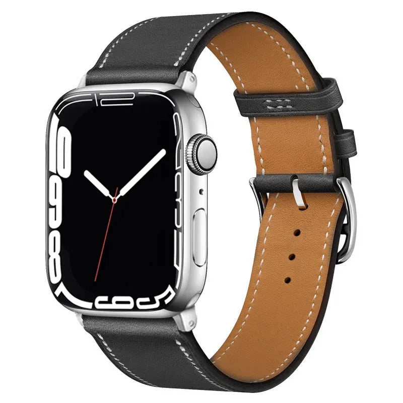 Leather Watch Straps for Apple Watch band 44mm 49mm 45mm 42mm 40mm 41mm 38mm sport bracelet iWatch series Ultra 9-8-7-6-5-4-3-SE - NJPH Best Selling 