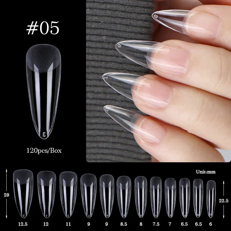 Nail Art Press on False Nails Fake Nails Coffin Gel Nails Extension System Full Cover Short Nail Soft Gel Tips Accessories Tool - NJPH Best Selling 