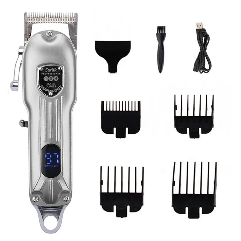 Professional Dog Hair Clipper All Metal Rechargeable Pet Trimmer Cat Shaver Cutting Machine Pets Low Noice Grooming Haircut - NJPH Best Selling 