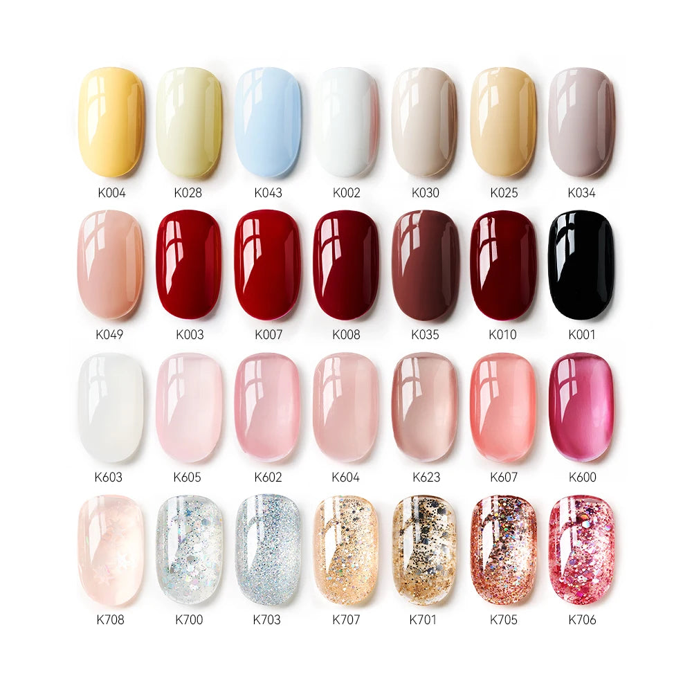 MAYCHAO 12ml Gel Nail Polish 48 Colors Glossy Semi Permanent Soak Off UV LED Frosted Gel Nails Painting Varnish - NJPH Best Selling 