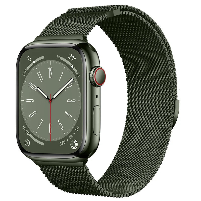 Milanese Loop Strap For Apple Watch Band 8 7 45mm 41mm Ultra 49mm Metal Magnetic Bracelet iWatch 6 5 4 3 SE 44mm 40mm 42mm Belt - NJPH Best Selling 