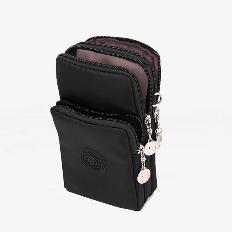 New Women Mobile Phone Bag Nylon Cell Phone Bag Coin Purse Strap Shoulder Bag Small Crossbody Bags for Women Wallet Travel Purse - NJPH Best Selling 