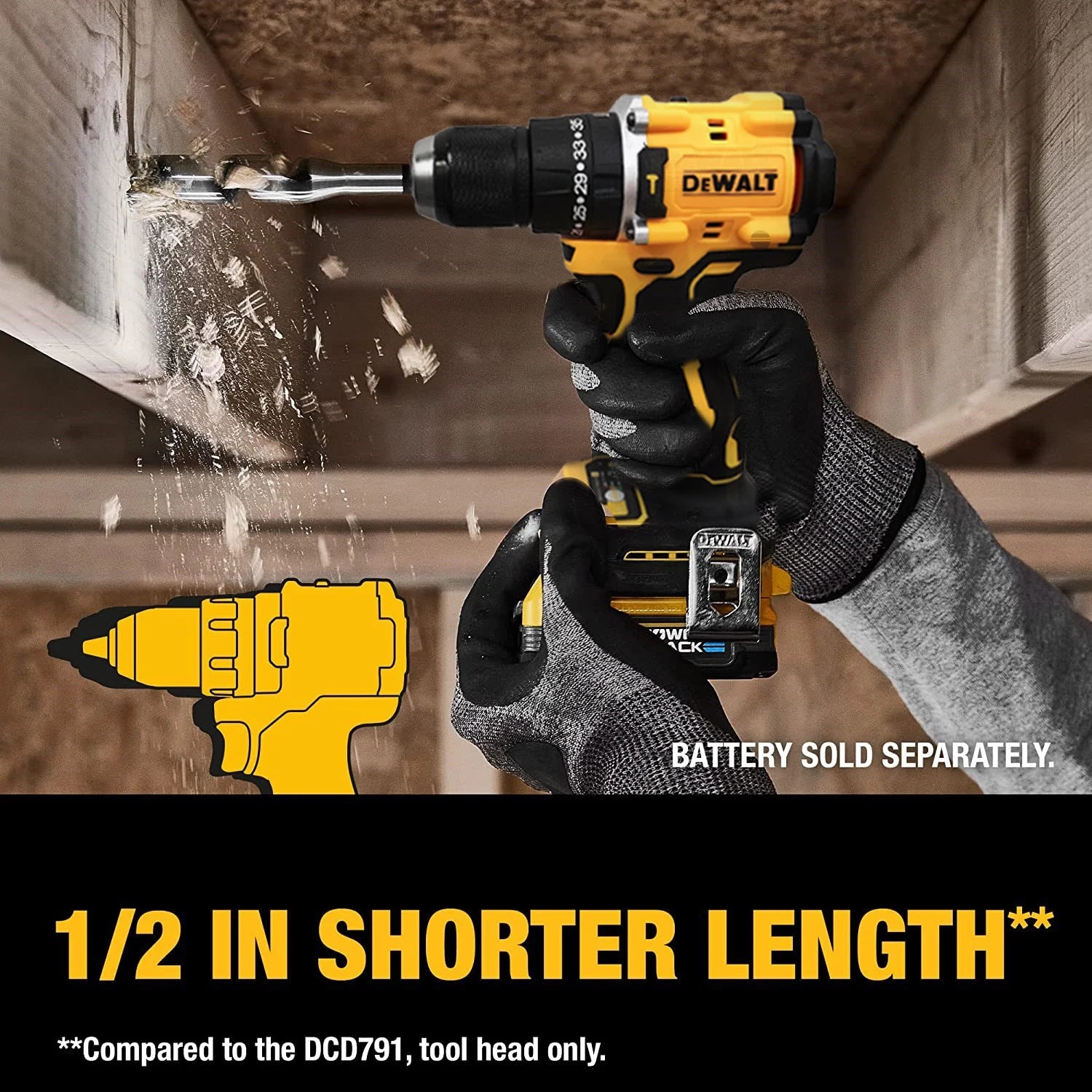 DeWalt DCD800 Electric Drill 20V Brushless Cordless Screwdriver Compact Drill Drill/Driver Power Tools For Dewalt 20V Battery - NJPH Best Selling 