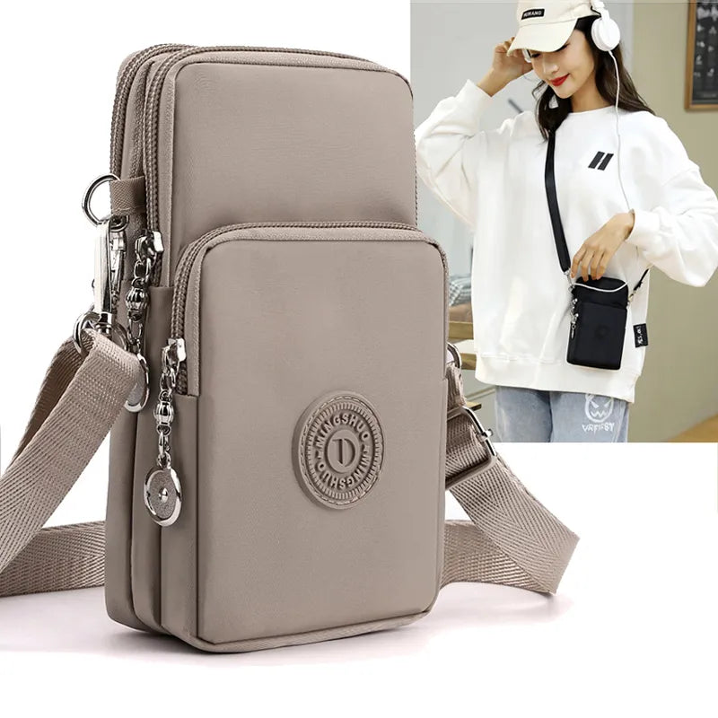 New Women Mobile Phone Bag Nylon Cell Phone Bag Coin Purse Strap Shoulder Bag Small Crossbody Bags for Women Wallet Travel Purse - NJPH Best Selling 