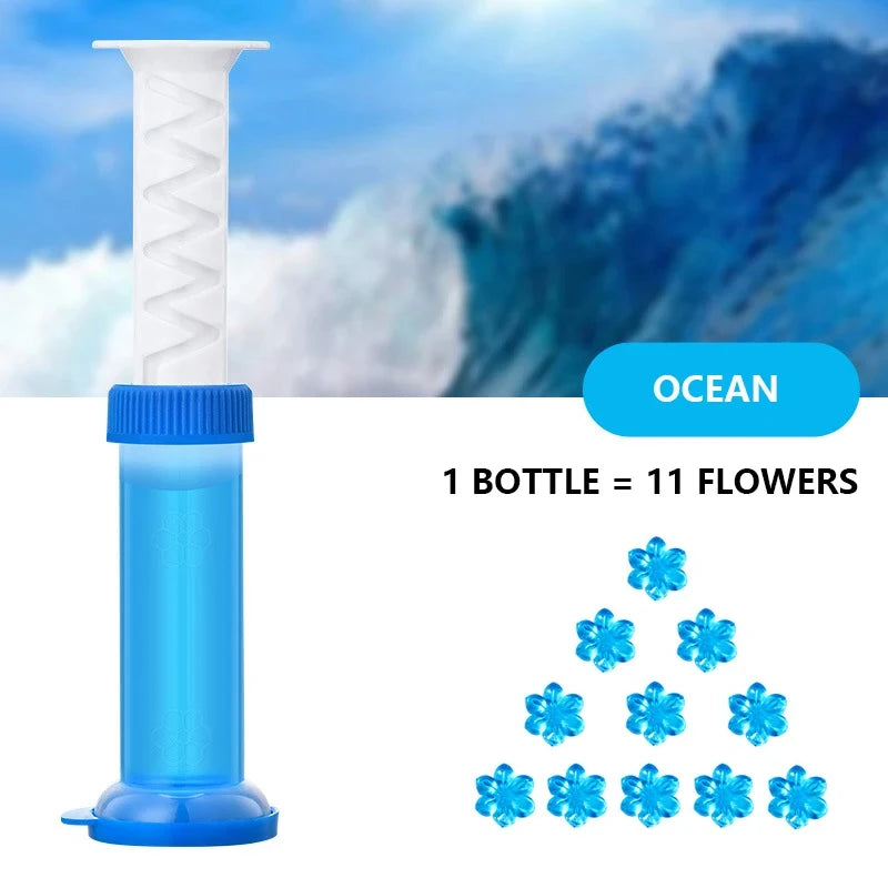 1/2Pcs Flower Toilet Cleaner Gel Syringe Aromatic Drain Toilet Cleaning Detergent Air Freshener Remove Odors Home Bathroom Tools - NJPH Best Selling 