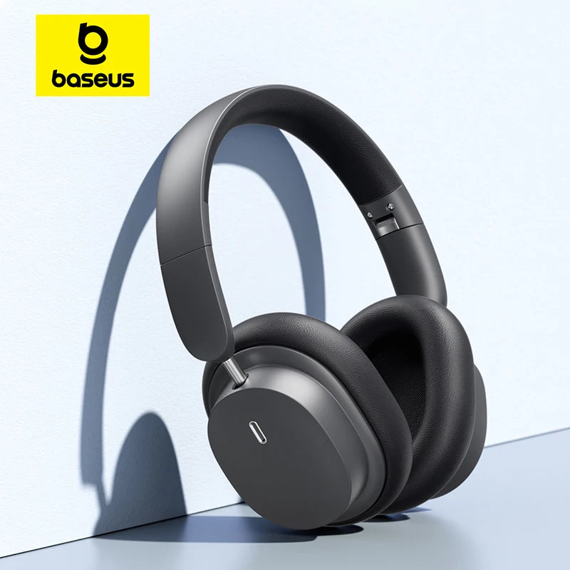 Baseus Bowie D05 Wireless Headphone Bluetooth 5.3 Earphone HIFI Level Headset 40mm Driver Foldable Over Ear Headphone 70H Time - NJPH Best Selling 