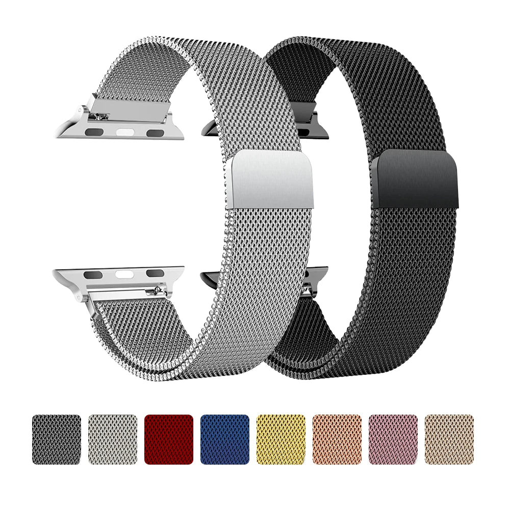 Milanese Strap For Apple Watch Band Ultra 2 49mm 44mm 40mm 45mm 41mm 38mm 44mm Bracelet F or iWatch Series 9 3 6 5 SE 7 8 Strap - NJPH Best Selling 