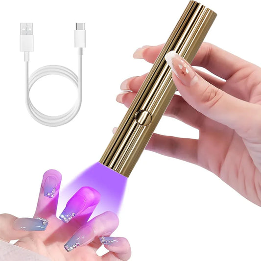 Mini UV LED Nail Dryers 3W Portable Quick Nail Drying Lamp USB Rechargeable Mini Flashlight Pen For Nail Gel Curing Salon Tools - NJPH Best Selling 