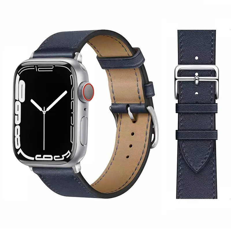 Leather Watch Straps for Apple Watch band 44mm 49mm 45mm 42mm 40mm 41mm 38mm sport bracelet iWatch series Ultra 9-8-7-6-5-4-3-SE - NJPH Best Selling 