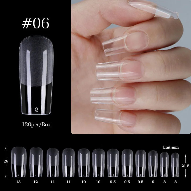 Nail Art Press on False Nails Fake Nails Coffin Gel Nails Extension System Full Cover Short Nail Soft Gel Tips Accessories Tool - NJPH Best Selling 