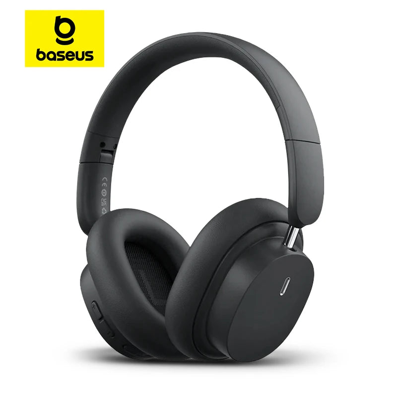 Baseus Bowie D05 Wireless Headphone Bluetooth 5.3 Earphone HIFI Level Headset 40mm Driver Foldable Over Ear Headphone 70H Time - NJPH Best Selling 