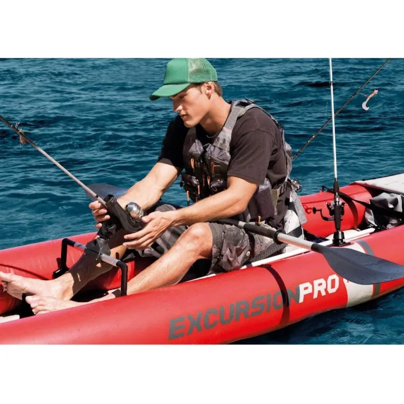 INTEX Excursion Pro Inflatable Kayak Series: Includes Deluxe 86in Kayak Paddles and High-Output Pump – SuperTough PVC - NJPH Best Selling 