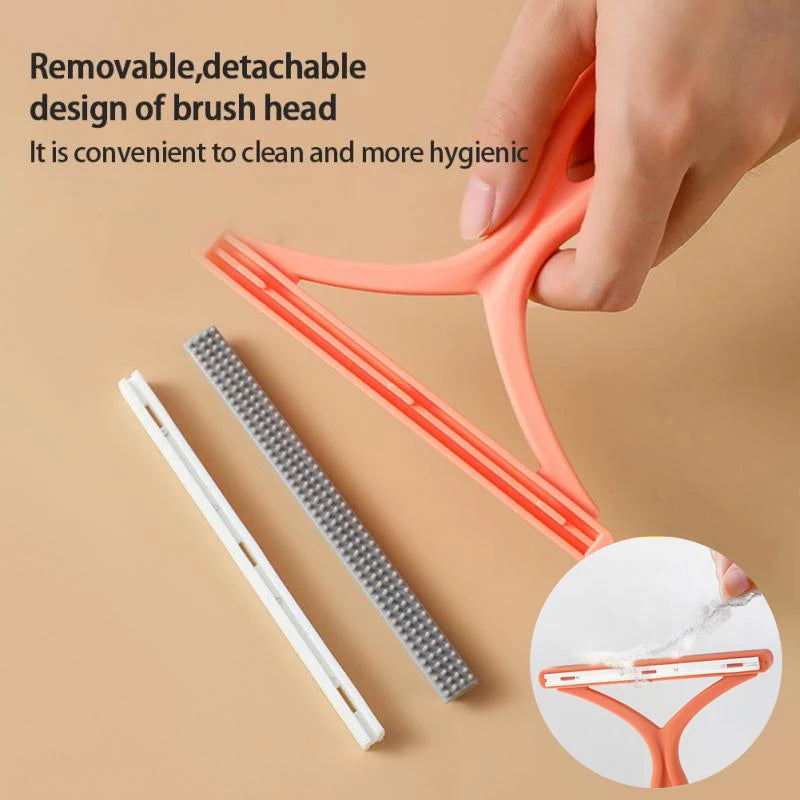 1pc 2in1 Double Sided Pet Hair Remover Lint Remover Clean Tool Shaver Sweater Cleaner Fabric Shaver Scraper For Clothes Carpet - NJPH Best Selling 