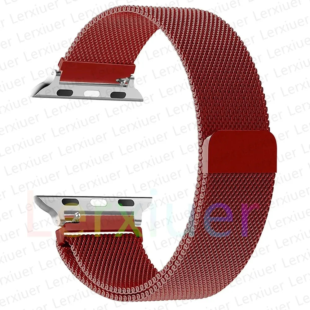 Magnetic Strap for Apple Watch bands 44mm 40mm 49mm 45mm 41mm 42mm 38mm 45 mm Metal bracelet iwatch series 3 6 7 8 9 SE ultra 2 - NJPH Best Selling 