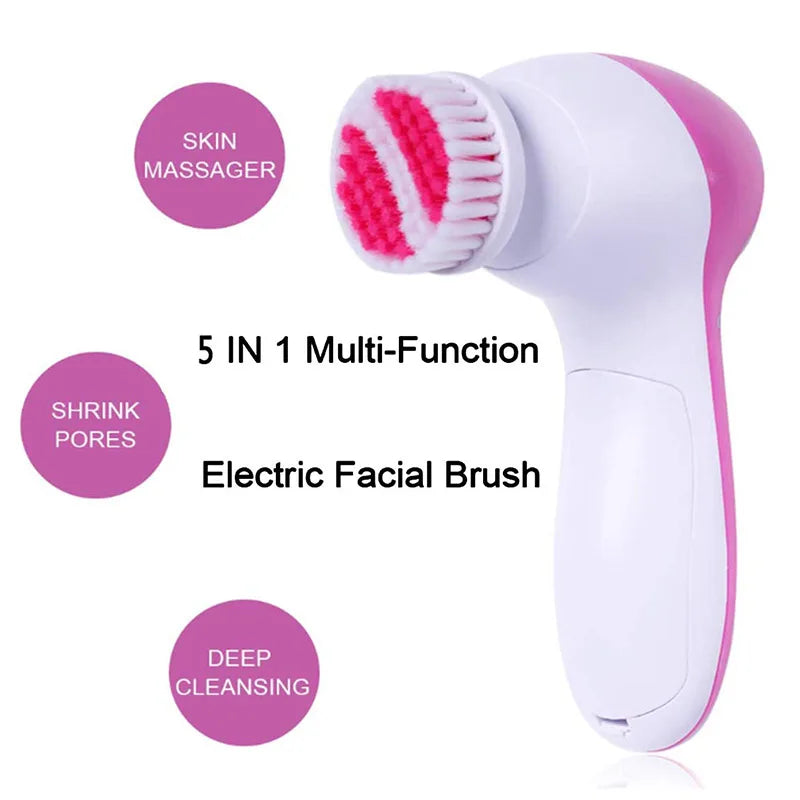 5 in 1 silicone cleanser, Deep Cleanser, pore cleanser, facial massage, skin care, waterproof makeup brush 2023 new - NJPH Best Selling 