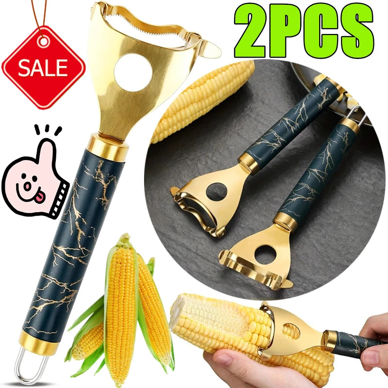 New 2/1PC Corn Planer Stainless Steel Corn Thresher Manual Corn Stripper Corn Kernel Peeler Corn Separator Kitchen Gadgets Tools - NJPH Best Selling 