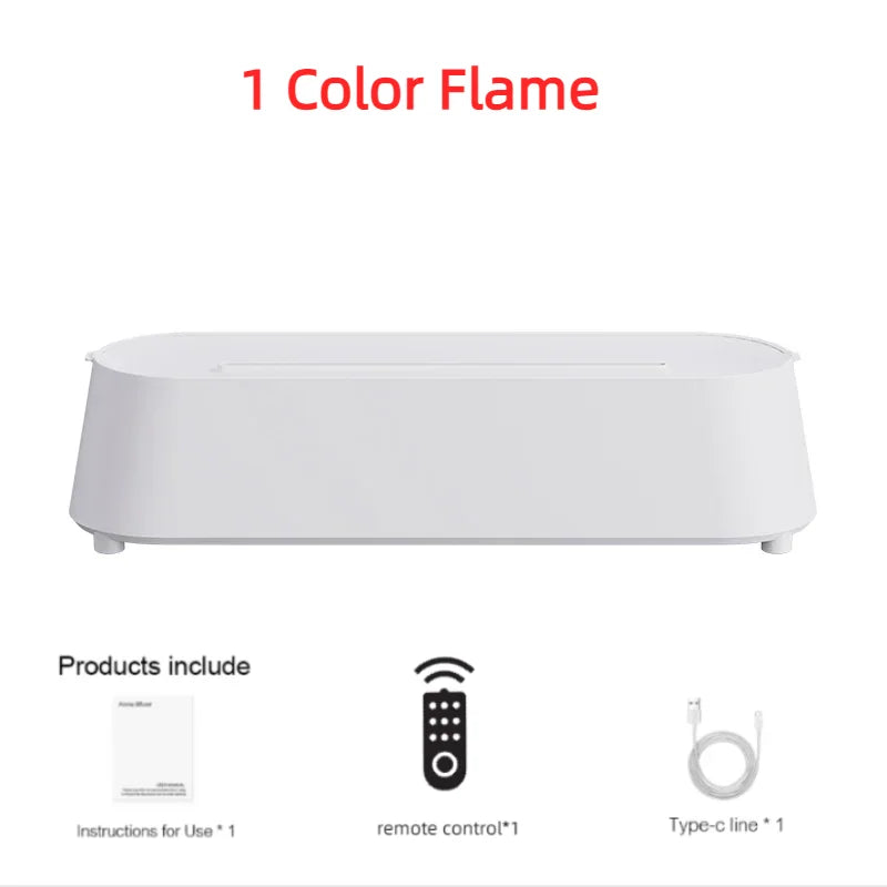 New Flame Ultrasonic Air Diffuser with Remote Control Cool Mist Maker 3D Simulation Air Humidifiers Aroma Essential Oil Diffuser - NJPH Best Selling 