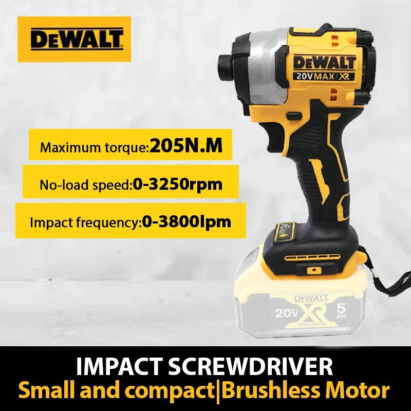 DEWALT DCF850 20V Impact Driver 205NM Brushless Motor Cordless Rechargable Screwdriver Electric Impact Drill Power Tools - NJPH Best Selling 