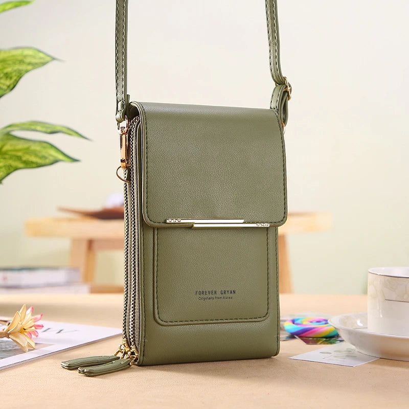 New Women Handbags Female Pu Leather Shoulder Bags Touch Screen Phone Purse Crossbody Bag Large Capacity Hand Bag Dropshipping - NJPH Best Selling 