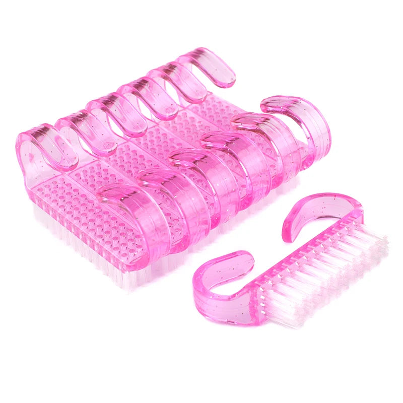 50Pcs/Lot Cleaning Nail Brush Tools Colorful Plastic Dust Cleaner Brushes Nail Art Manicure Pedicure Powder Soft Remover - NJPH Best Selling 