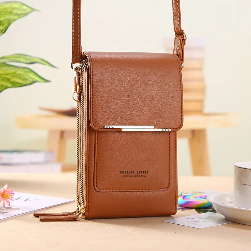 Fashion Handbag Bag of Women Soft Leather Girls Women's Bag Small Wallets Touch Screen Cell Phone Purse Crossbody Shoulder Bag - NJPH Best Selling 