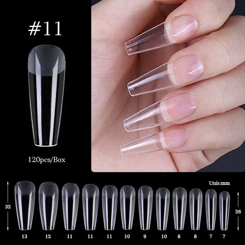 Nail Art Press on False Nails Fake Nails Coffin Gel Nails Extension System Full Cover Short Nail Soft Gel Tips Accessories Tool - NJPH Best Selling 