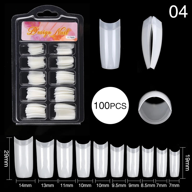 Nail Art Press on False Nails Fake Nails Coffin Gel Nails Extension System Full Cover Short Nail Soft Gel Tips Accessories Tool - NJPH Best Selling 