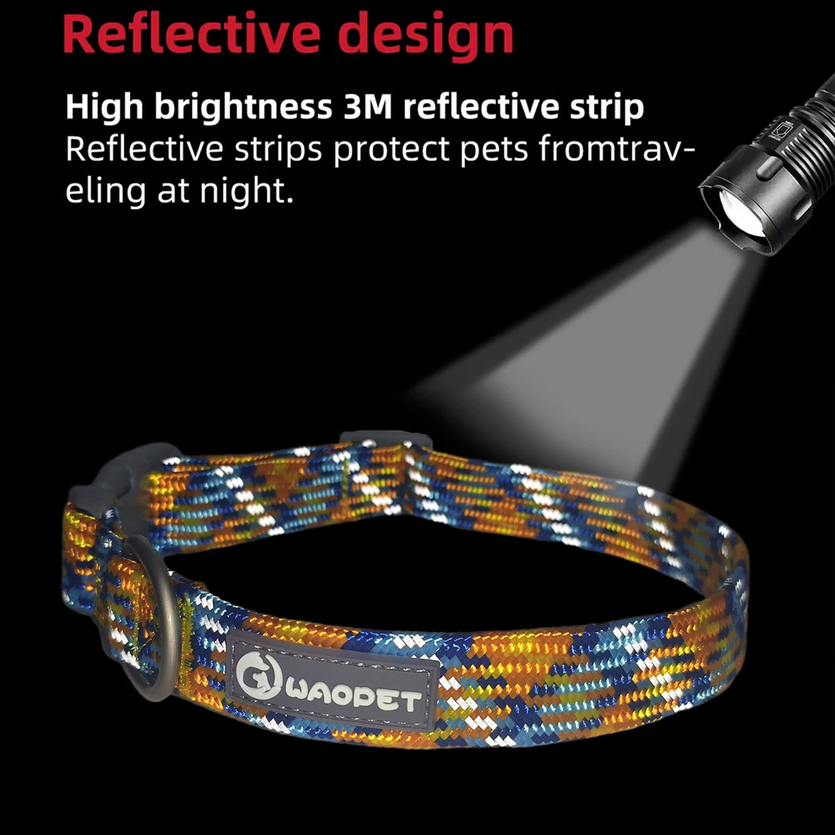 Pet Reflective Collar For Dog And Cat Colorful Adjustable Collar Safety Protective Anti-Lost Collar For Kitten Puppy Accessories - NJPH Best Selling 