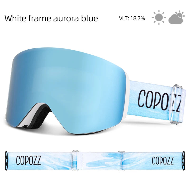 COPOZZ Professional Winter Ski Goggles Magnetic Quick-Change Double Layers Anti-Fog Snowboard goggles Men Women Ski Equipment - NJPH Best Selling 