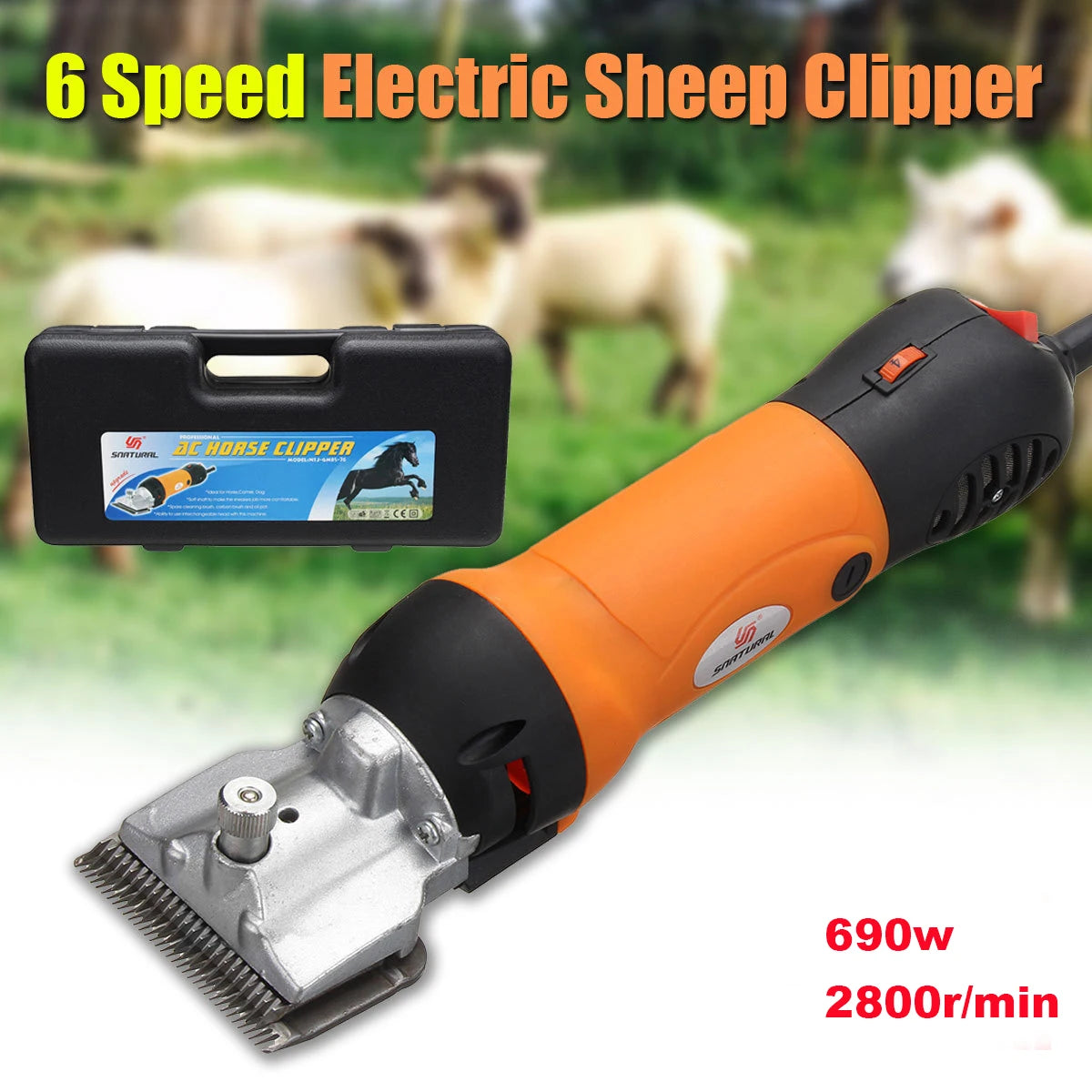 Professional High Power 690W AC Electric Pet Clipper Cutting Machine Horse Rabbits Cat Dog Mower Shaver Animals Grooming Trimmer - NJPH Best Selling 