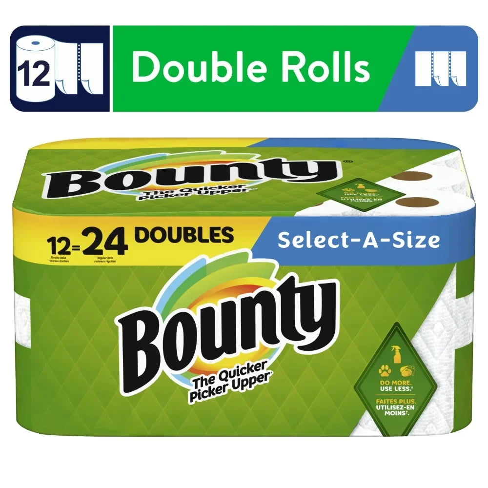 Select-a-Size Paper Towels, 12 Double Rolls, White - NJPH Best Selling 