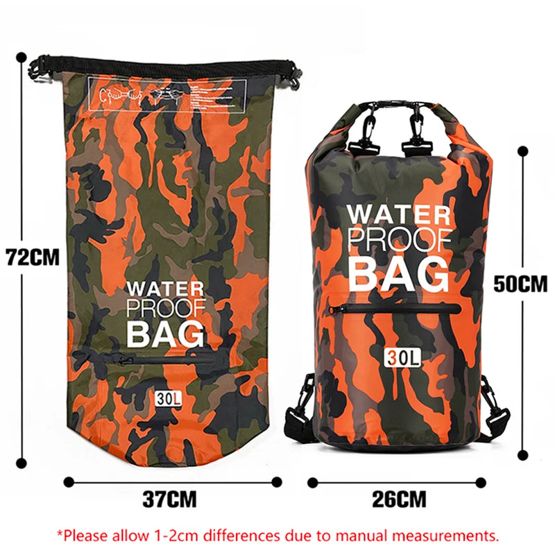 30L 15L Waterproof Dry Bags With Wet Separation Pocket Backpack For Kayaking Boating Swimming Outdoor Sports Bag XAZ9 - NJPH Best Selling 