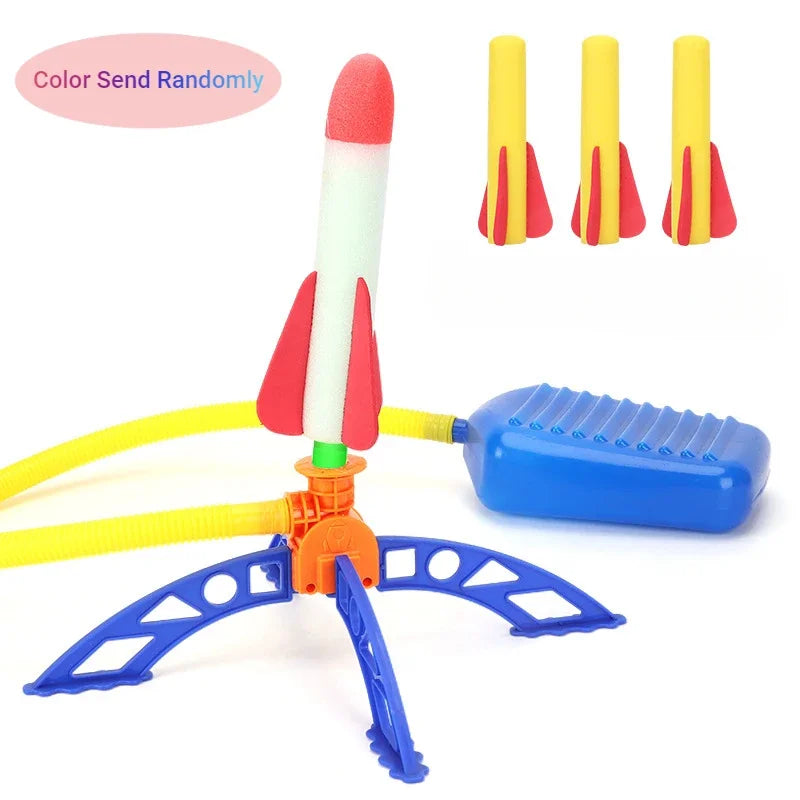 Kids Air Stomp Rocket Foot Pump Launcher Toys Sport Game Jump Stomp Outdoor Child Play Set Jump Sport Games Toys For Children - NJPH Best Selling 