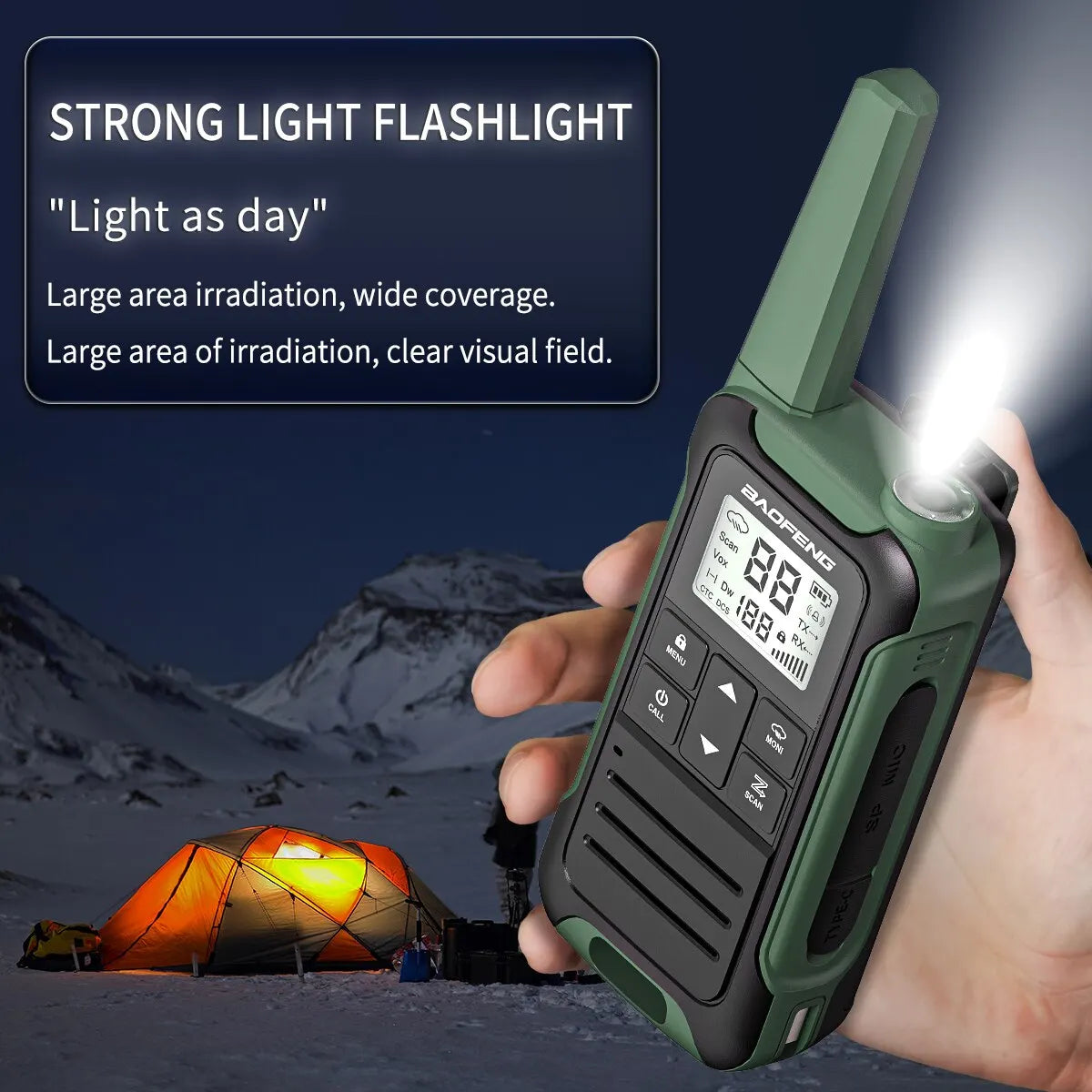 2pcs Baofeng F22 Mini Walkie Talkie PMR FRS Long Range Rechargable Portable Kids Two Way Radio Type-C Charger for Camping Trip - NJPH Best Selling 