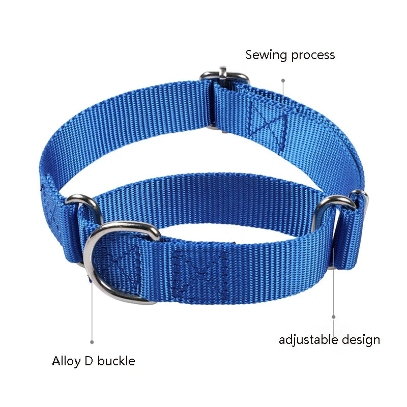 Dog Collar Adjustable Nylon Anti-Punch Pet Collar with Metal D Ring Strong & Durable for Medium & Large Dogs Training Dog Collar - NJPH Best Selling 