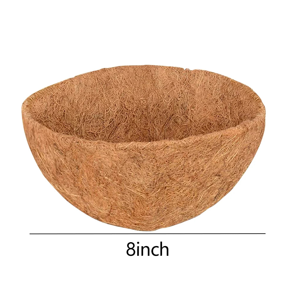 100% Natural Coconut Fiber Liners Thick Coconut Liners for Planters Round Hanging Basket Liners Replacement Liners for Garden - NJPH Best Selling 