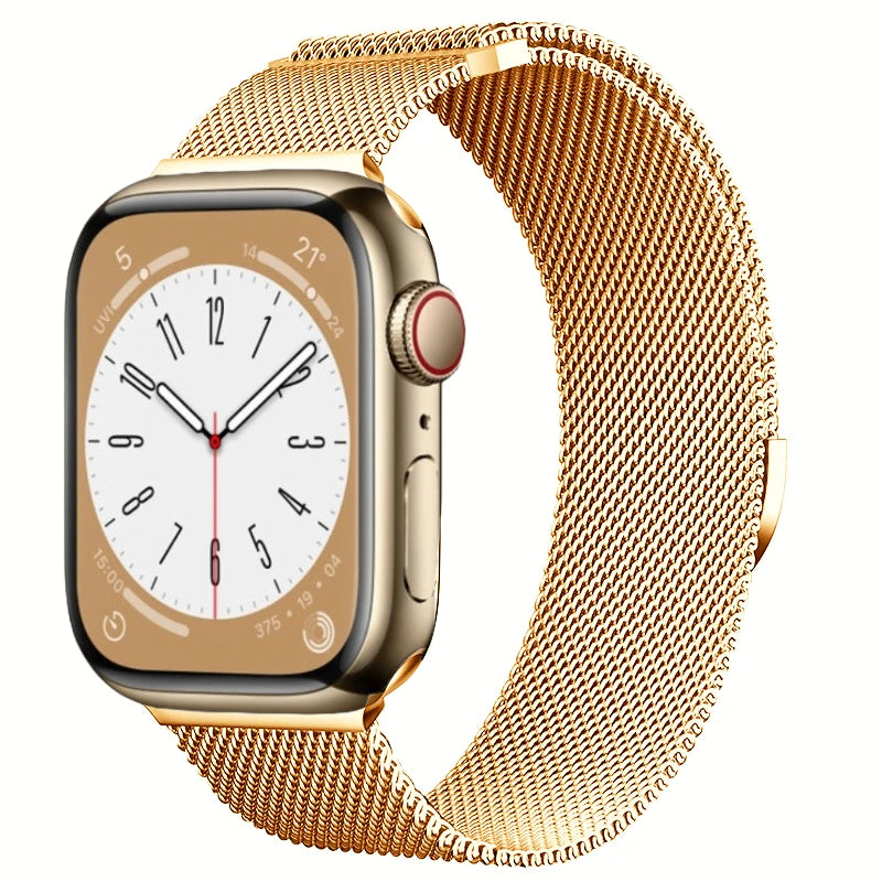 Milanese Loop Strap For Apple Watch Band 8 7 45mm 41mm Ultra 49mm Metal Magnetic Bracelet iWatch 6 5 4 3 SE 44mm 40mm 42mm Belt - NJPH Best Selling 