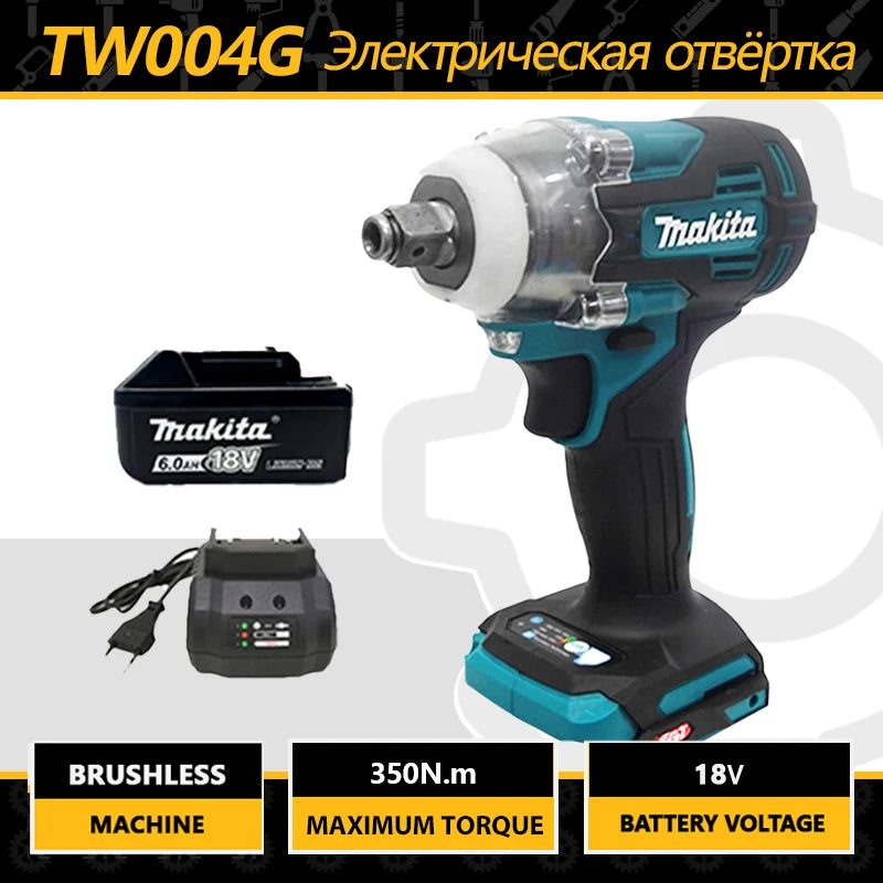 Makita TW004G 18V Electric Wrhench Cordless Machine Brushless Rechargable Power Tools HomeDIY Tool For Makita 18V Battery - NJPH Best Selling 