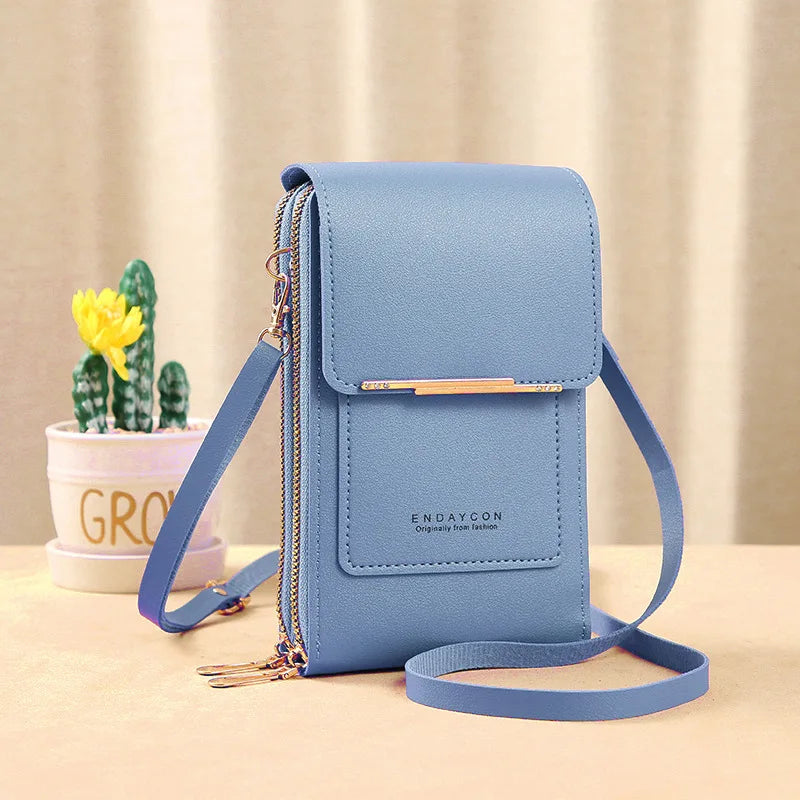 New Women Handbags Female Pu Leather Shoulder Bags Touch Screen Phone Purse Crossbody Bag Large Capacity Hand Bag Dropshipping - NJPH Best Selling 