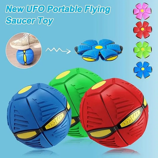 Flying Saucer Ball Magic Deformation UFO with Led Light Flying Toys, Decompression Children Outdoor Fun Toys for Boys Kids Gift - NJPH Best Selling 